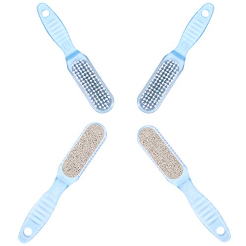Healifty 2-in-1 Foot File Nail Brush with Ergonomic Non-Slip Handle and Soft Bristles for Nail Dust Cleaning Dead Skin Removal and Foot Care at Home or Travel 6.69X1.18X1.57In