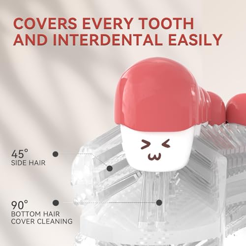 Adult Ultrasonic Electric Toothbrush, u Shaped autobrush Toothbrush Game Console - Red