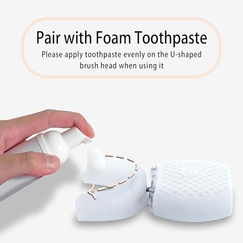 Adult Ultrasonic Automatic Toothbrush Waterproof Timer Travel White