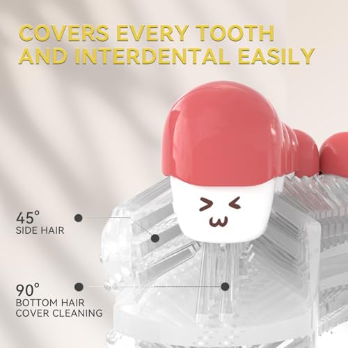 Adult Ultrasonic Electric Toothbrush, u Shaped autobrush Toothbrush Pink