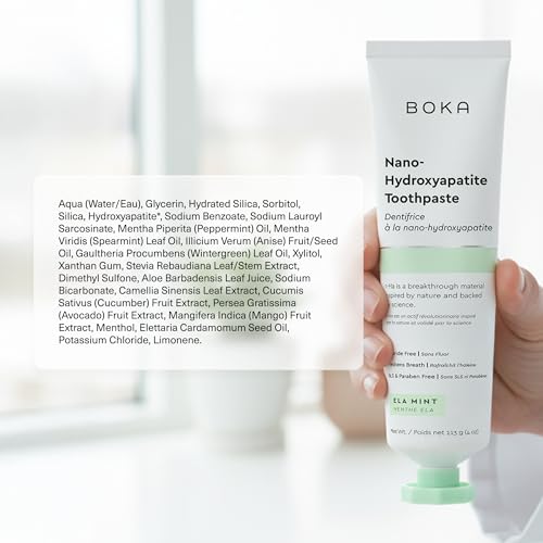 Boka Toothpaste - Fluoride Free Toothpaste, Nano Hydroxyapatite Toothpaste Value Pack (12 Ounce) A. Ela Mint