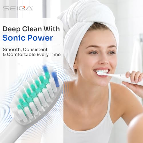 SEIGA Sonic Electric Toothbrush for Adults, Rechargeable Travel