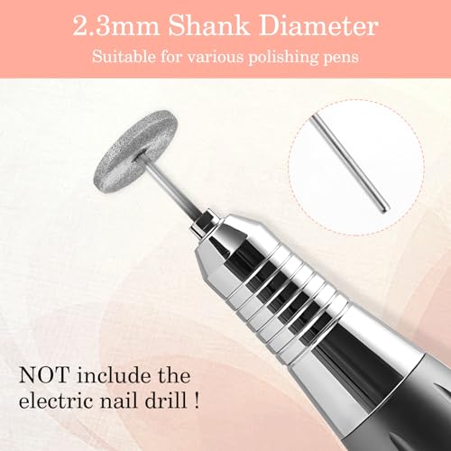 Andibro 2Pcs Sanding Disc Nail Drill Bits,Electric Foot File Hard Skin Remover Discs Emery Carbide Callus Remover Pads Pedicure Sandpapers Replacement Cracked Skin Callus Removal for Manicure Pedicure