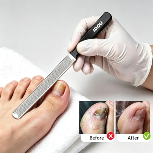 2PCS Long Metal Nail File – Toenail File for Thick & Natural Nails/TC Black
