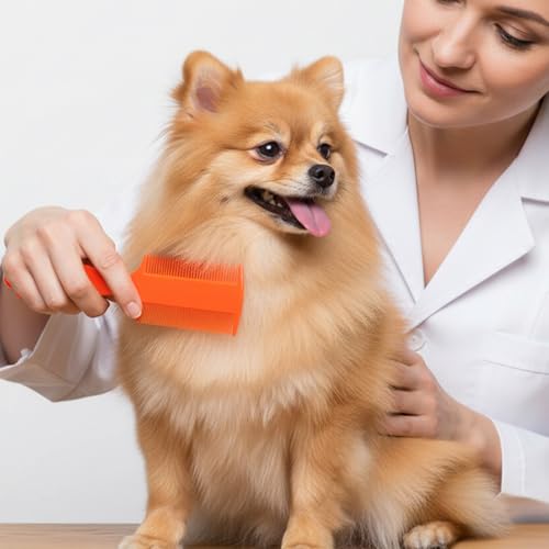 Ymapinc 6Pcs Lice Brush Comb with Long Handle, Pets Dog color mix-a