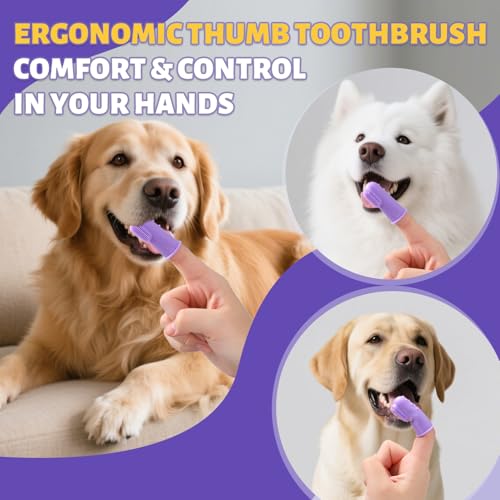 Natural Coconut Oil Dog & Cat Toothpaste for Fresh Breath 3.52oz Premium Dog Oral Care Kit 2.46oz