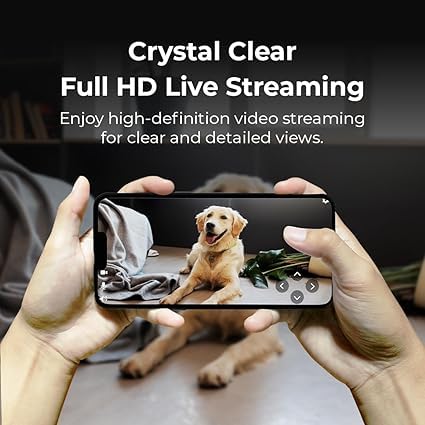 Waggle RV Mini Wi-Fi AI Pet Camera, 1080p HD, Pan & Tilt, Motion Alerts, 2-Way Audio, Night Vision, Pet Camera with App Control, Built-in SD Card (128GB) - BeesActive Australia