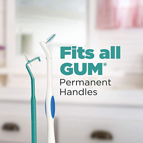 GUM - 614PQA Proxabrush Go-Betweens Wide Interdental Brush Refills, Item 614 Professional Samples, 2 Refills per Pack, 18 Packs