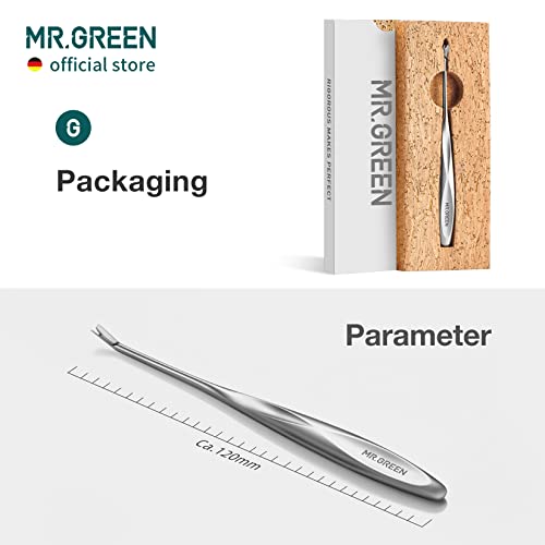MR.GREEN Cuticle Pusher Dead Skin Remover Stainless Steel Manicure Tools Professional Cuticle Trimmer Nail Polish Peeler Scraper (Mr-2190) Mr-2190