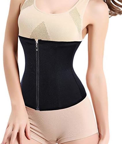Sawaiko Women's Waist Cincher Bodysuit, Curb Shaper, Posture, Adjustable Hook, Zipper, Underwear, Breathable, Stretchy, Built-in Bone, Adjustable - BeesActive Australia