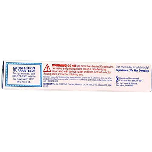 Fixodent Free Denture Adhesive Cream 2.40 oz (Pack of 4) 2.4 Ounce (Pack of 4)
