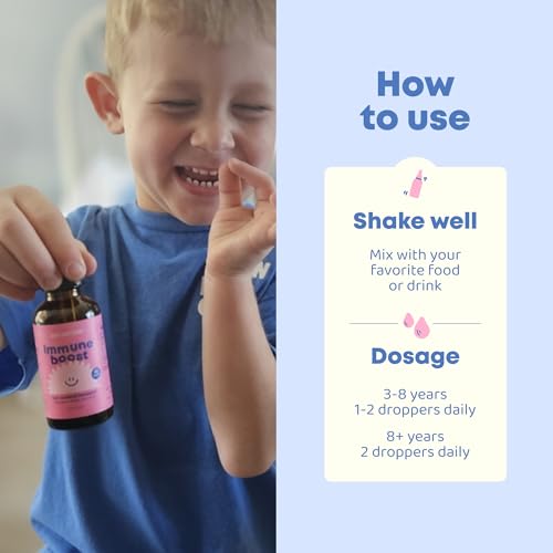 JoySpring Immune Drops – Kids Immune Support Supplement with Elderberry Extract, Echinacea, Oregon Grape Root & Orange Peel Liquid for Ages 3–16+ Years & Adults | 2 fl oz (60 Servings) (Pack of 2) 2 Fl Oz (Pack of 2)