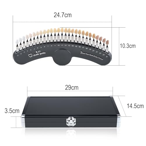27 Colors Shade Guide Mirror Bleaching Shade Chart Color Contrast for Home Beauty Salon Use