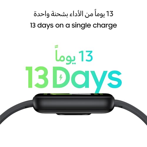SAMSUNG Galaxy FIT 3 [2025, 40MM] 1.6" AMOLED Display | IP68 Water Resistant | 14 Days Battery Life | 100+ Watchfaces | 100+ Exercise Modes | International Model (Fast Charger Bundle, Black)