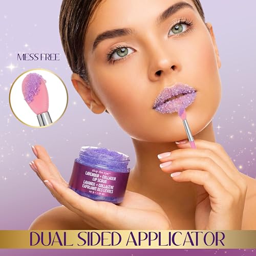 2pc Lavender & Collagen Lip Scrub Set - Smoothing & Plumping 50g 1.76 oz