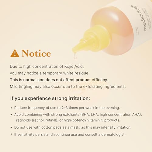 medicube Kojic Acid Turmeric Smoothing Toner for Face & Body 1 Count (Pack of 1)