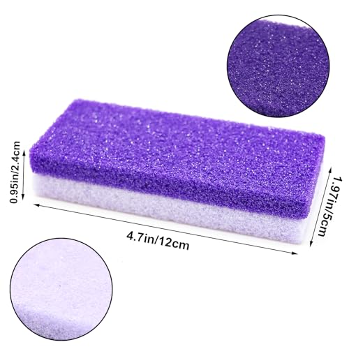 Foot Pumice Stone 4 Pack Pedicure Stone for Feet (Purple) Purple 1 Count (Pack of 4)