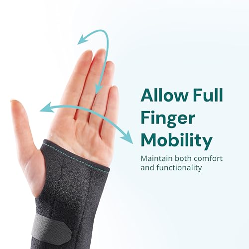 OPPO RH301 Wrist Splint Brace, Black, One Size, 1 Pack