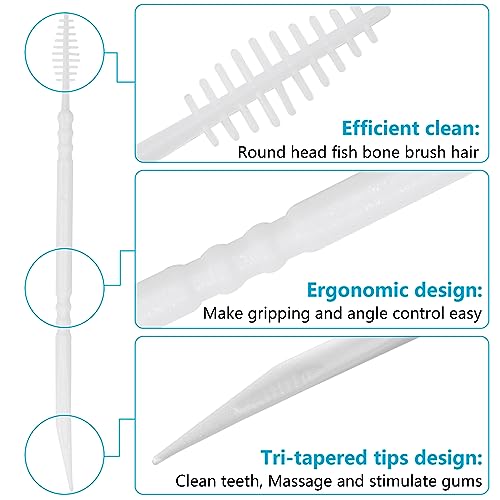 DanTicy Brushpicks Interdental Toothpicks,Soft Bristle Dental Floss Picks Toothpicks,Helps Removes Plaque and Debris Between Your Teeth