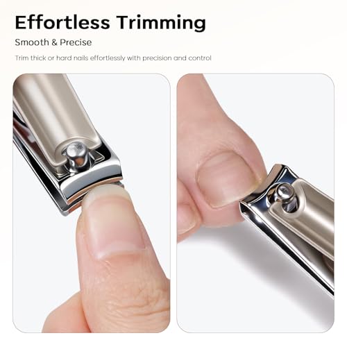 FAMILIFE Nail Care Kit 9-in-1 Professional - Carbon Steel Cuticle Scissors, Fingernail & Toenail Clippers for Nails, Manicure Set Travel Grooming Kit with Case (Brown) Brown