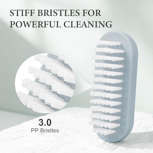 Nail Brush for Cleaning Fingernails, Larbois Deep Cleaning Fingernail Brush Two Sided Hand Fingernail Scrub Brush for Cleaning Nail Scrubber Brush Heavy Duty Foot Brush for Men Women Toes 4 PCS