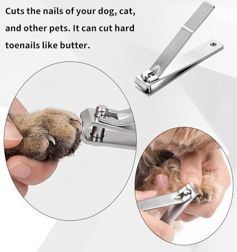 2 Pcs Straight Nail Clipper, Straight Blade Nail Clippers for Thick Nails