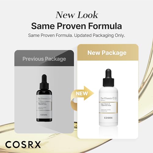 COSRX 13% Pure Vitamin C Serum for Face, Hydrating Facial Serum, 0.67 oz