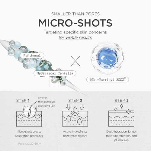SKIN1004 Matrixyl 10% Boosting Shot Ampoule, Volufiline & Hyaluronic Acid Serum for Face, Spicule for Deep Hydration & Firming, Moisture Volume Care for Under Eye, Korean Skin Care, 1.01fl.oz / 30ml