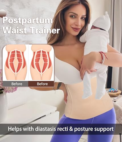 sellto Waist Trainer for Women Tummy Control Waist Cincher Lower Belly Fat Medium 1pack-nude