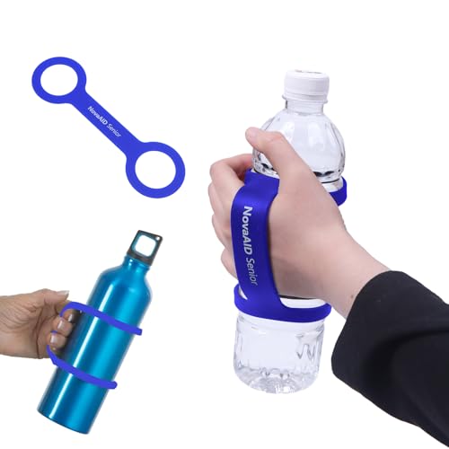 2 Pack Silicone Universal Cuff,Assistive Hand Grip Holder for Special Needs,Mobility Daily Living Aid, Therapy BLUE