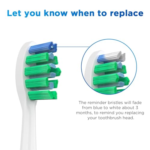 Replacement Brush Heads for Waterpik Sensonic Complete Care Toothbrush White(pack of 10)