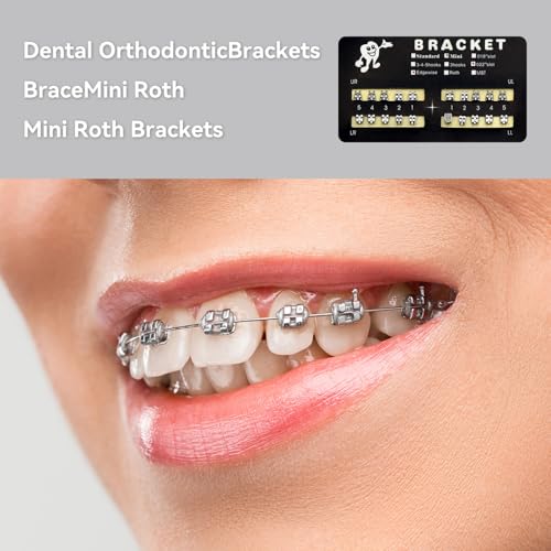 SEAVERRS 200pcs/Pack Mini dental brackets mini roth brackets roth 022 slot bondable,10 pieces per pack 20 pieces per pack. (10 pcs) 10-pcs