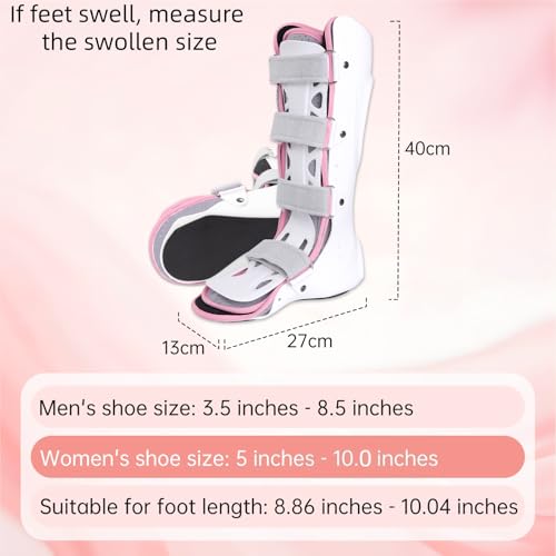 Medical Boots, Ankle Sprain Correction Boots, Ankle Sprain Braces, Walking Boots, Adjustable Splints, Detachable Linings (Long Left Foot)