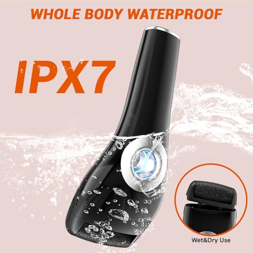 Upgraded Rechargeable Foot Callus Remover, Professional Electric Foot File, 18 in 1 Pedicure Tools Foot Care Kit Pedi Feet Care for Dead, Hard Cracked Dry Skin Ideal Gift (Black) Black