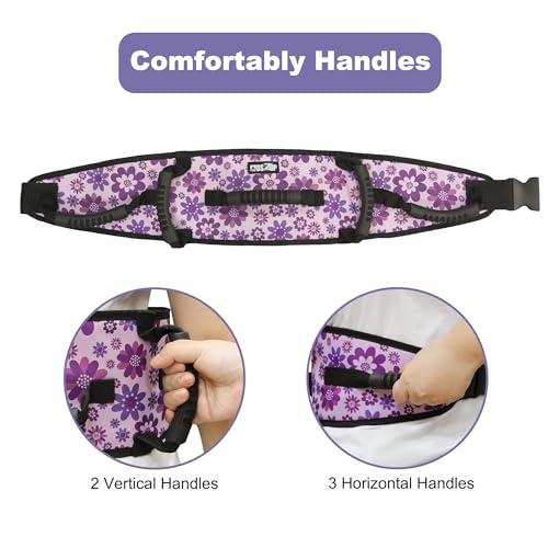 MDSTOP Gait Belt Transfer Belt for Seniors, Anti-Slip Gate Belt for Elderly Lifting with Quick Release Buckle, Medical Belt for Lifting Patients, for Handicap, Physical Therapy, Elderly (Purple) Purple