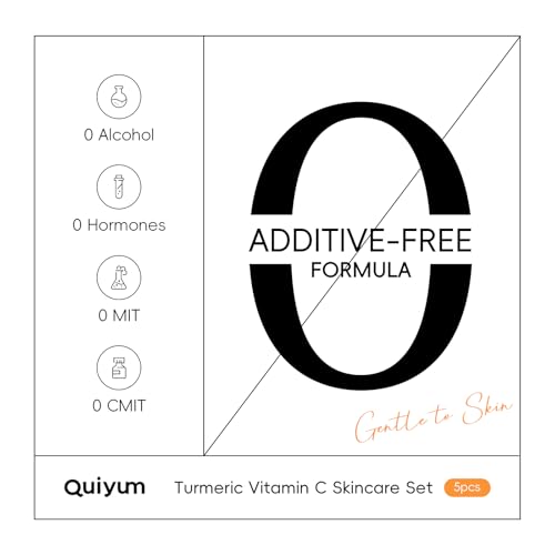 QUIYUM Turmeric Vit-C Skin Care Set, Beauty Gift Sets, Skincare for Women 16pc