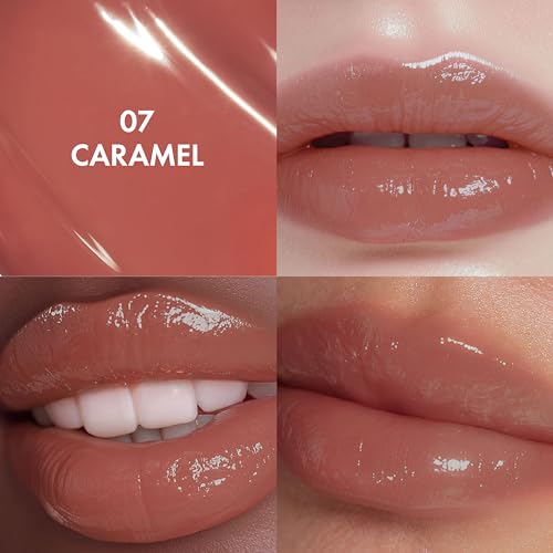 Amuse SEOUL Jel-Fit Tint (07 CARAMEL) - Jelly Lip Stain, Long Lasting Hydrating Lip Gloss, Smooth Moisturizing Lip, Glossy Finish, Vegan, Korean Beauty Makeup 07 CARAMEL