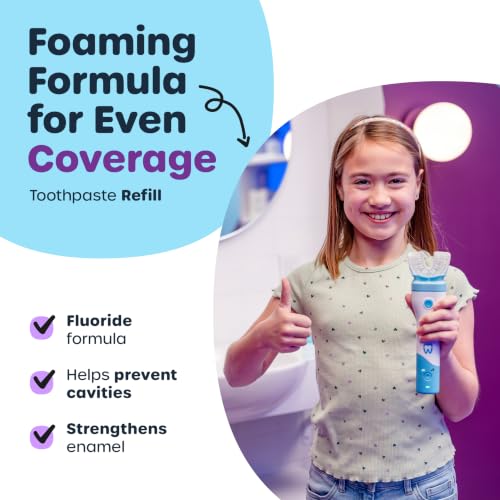 Willo Fluoride Foam Kids Toothpaste, 2 oz, Pack of 4, Bubble Twist