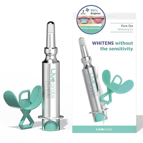 Live Orals Pure Dia Teeth Whitening Gel Kit and Live Orals PureBreath Toothpaste 80g Dentist Formulated for Sensitive Teeth