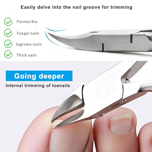 Long Handle Heavy-Duty Toenail Clippers for Thick & Ingrown Nails, Seniors