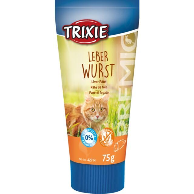 Trixie PREMIO liver sausage for cats | Pack of 3 | 3 x 75g | Tasty snack for cats | With reduced salt and spice content | With taurine to support vision - BeesActive Australia