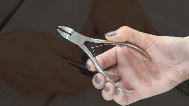 FERYES Toenail Clippers for Thick, Ingrown Toenails - Large Handle Toenail Cutters, Ingrown Tools 4R14 Stainless Steel Nail Clippers - Silver