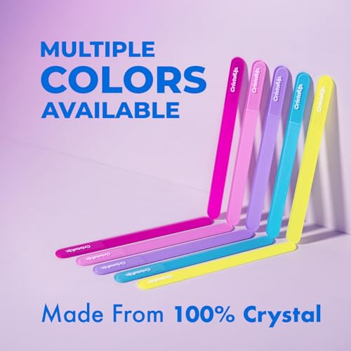 Cristal UP Glass Nail File for Home, Professional Manicure & Pedicure Care Apple Citrus/Green
