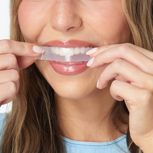 POOOF! Dissolving Teeth Whitening Strips by Dr. Bill Dorfman,12% Hydrogen Peroxide Professional White Strips, Enamel-Safe, Zero Sensitivity Formula, Dentist-Developed Mint Whitener | 10-Day, 20 Strips
