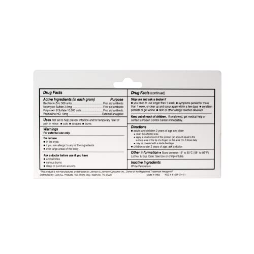 CareAll Triple Antibiotic Ointment + Pain Relief 1.0 oz (4 Pack), Dual Action First Aid for Minor Scrapes, Cuts, and Burns to Help Prevent Infection While Providing Maximum Strength Pain Relief.