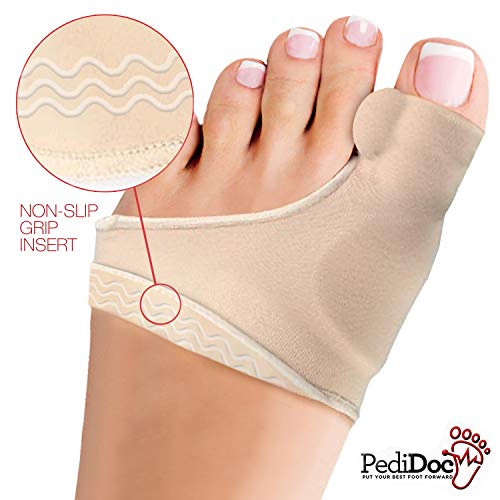 Bunion Corrector, 2 Pack Bunion Relief Sleeves with Gel Toe Separator, Hallux Valgus Toe Spacer Pads, Non-Slip Big Toe Alignment Cushion for Men and Women Large