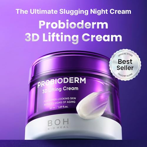 [Cardi B's Pick] BIO HEAL BOH Probioderm 3D Lifting Cream 1.69 fl oz - Advanced Korean Facial Night Cream with 17-Peptide Complex & Probioderm for Face & Neck, Butter-Rich Texture for Perfect Slugging 1. FACE CREAM