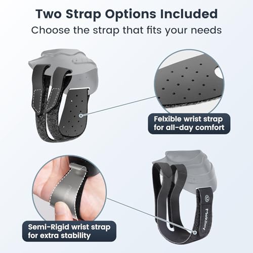 CMC Thumb Support Brace Splint for Osteoarthritis - Dual Density Support, with Firm Wrist Strap for CMC Joint Stabilization, Pain Relief for Women and Men (Left Hand, Black, L) Left Hand-Black Large