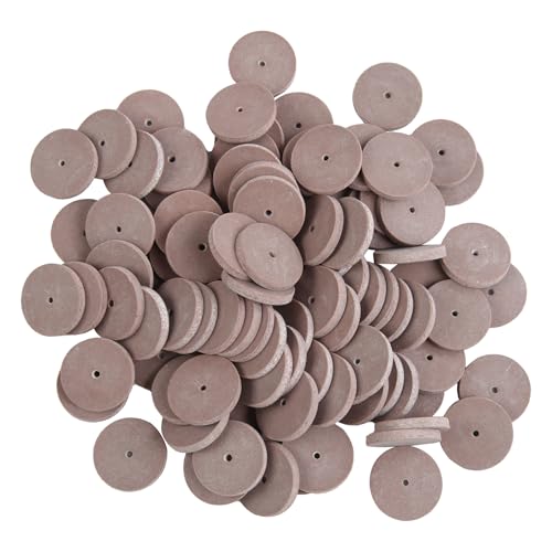 Dental Rubber Polishing Wheels for Jewelry,Lab Rotary Tool Brown 100 Pcs