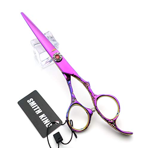Professional Hair Cutting Scissors Set with Razor Comb Case,Hair cutting shears Hair Thinning shears with rose handle (6.0 inches) 6.0 Inch